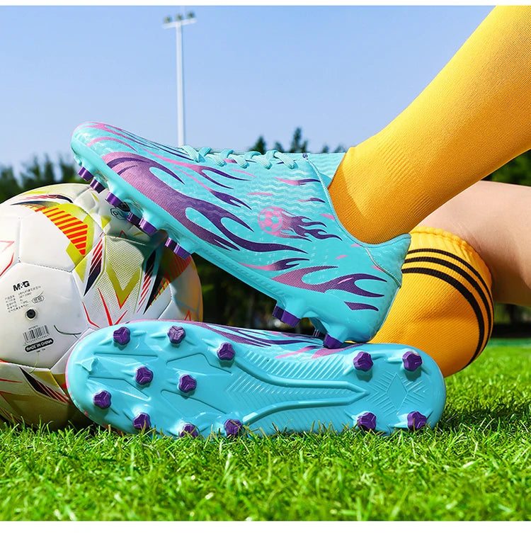 Nouvelles chaussures de football pour homme, chaussures de football professionnelles, baskets confortables pour les matchs en plein air, chaussures de sport antidérapantes pour garçons, unisexe