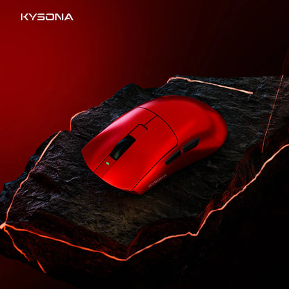KYSONA Jupiter Series Gaming-Maus kabelgebunden/kabellos 8Khz PAW3950-Sensor Bluetooth 46g wiederaufladbar Web-Treiber für PC und Laptop