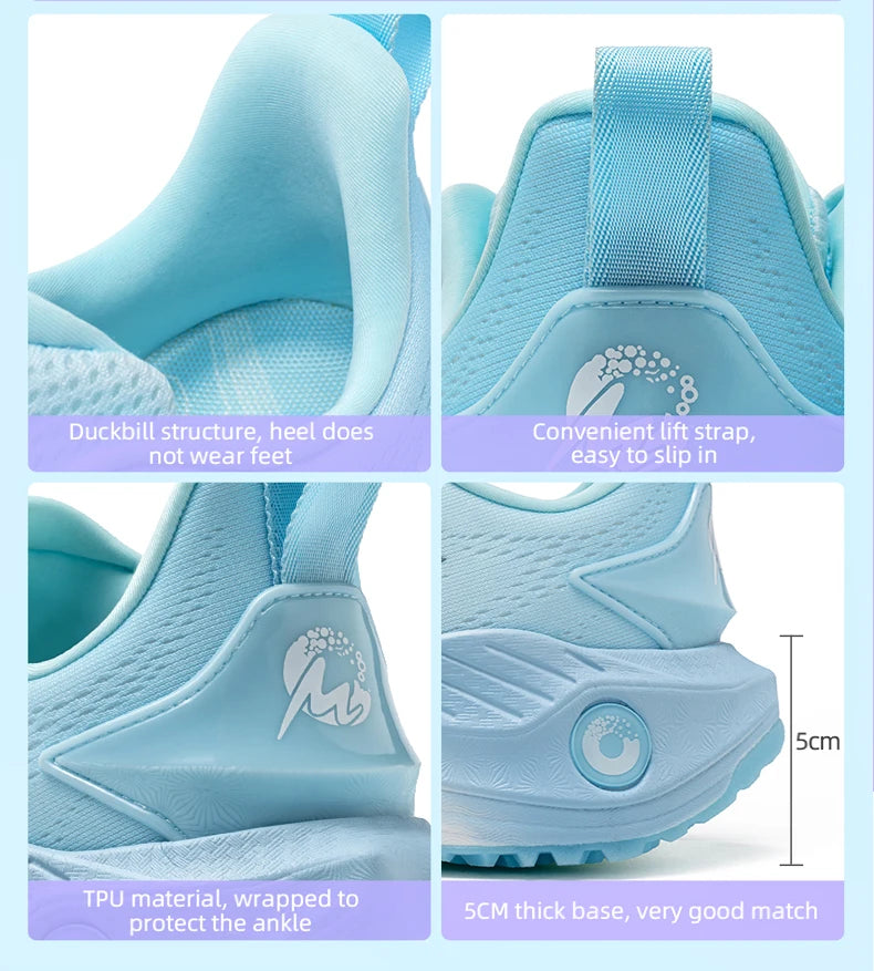 O-Resilio Running Shoes Men Cushion Stability Outdoor Sports Casual Mesh Lace-Up Lightweight Gym Jogging Sneakers