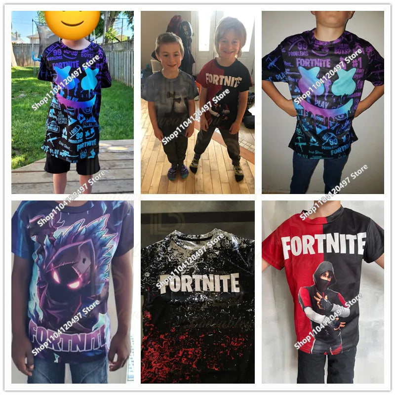 Children's Fortnite Hoodies Cartoon Casual Hooded Coat Autumn Men Soft Pocket Sweatshirts Male Loose Tops Long Sleeve Clothes