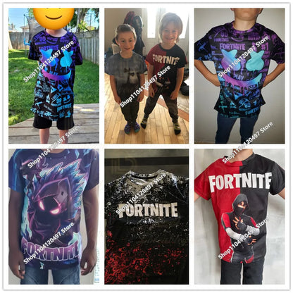 Children's Fortnite Hoodies Cartoon Casual Hooded Coat Autumn Men Soft Pocket Sweatshirts Male Loose Tops Long Sleeve Clothes