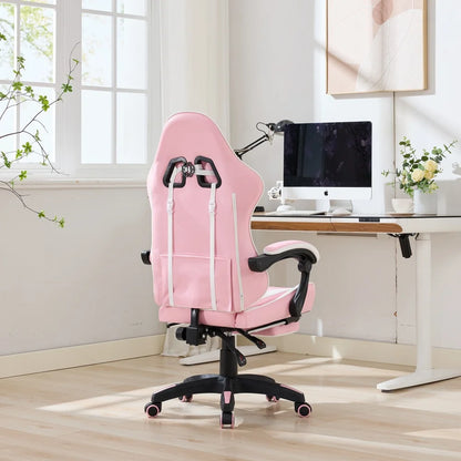 Ergonomic Gaming Chair 360° Reclining Office Chair with Footrest, Adjustable Height Racing Chair with Lumbar Support and Headrest
