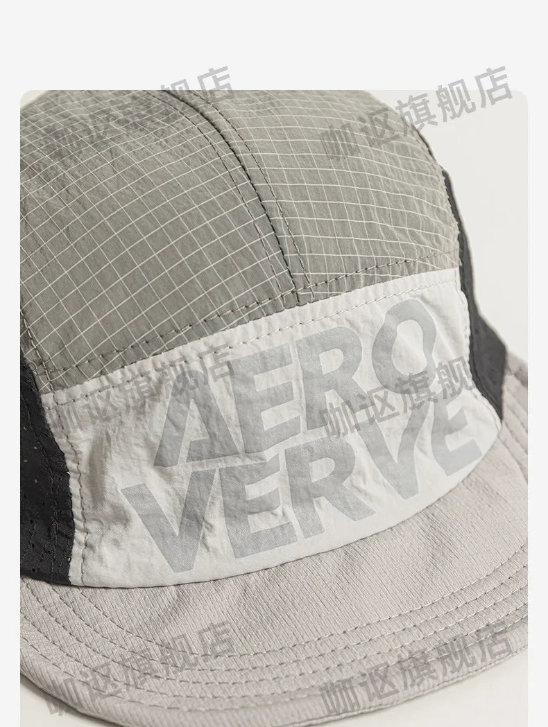 Japanese Retro Color Matching 5-panel Baseball Caps for Men Summer Outdoor Camping Leisure Sun Protection Niche Women's Hats