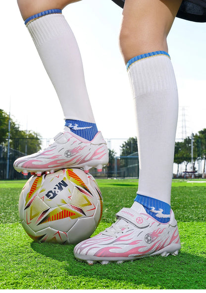Vaikiški futbolo bateliai Lengvi futbolo sportiniai bateliai Vaikų sportiniai bateliai Lauko neslystantys futsalo bateliai Berniukų ir mergaičių treniruočių bateliai
