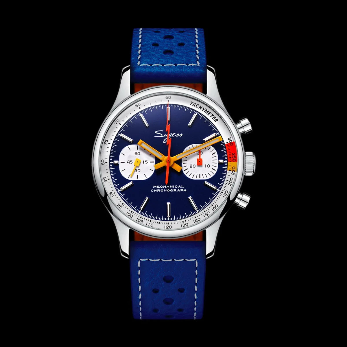 Sugess Chronograph Watch for Man ST19 Swanneck Movement Mechanical Wristwatches Sapphire Crystal Pilot Military Racing Clock New
