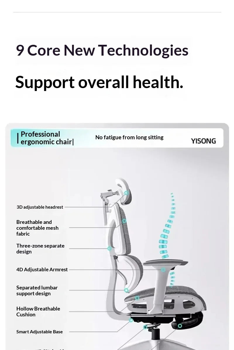 Comfortable Ergonomic Study Chair Waist Home Computer Relaxing Chair Office Chair High Back Ergonomic Chairs Office Furniture