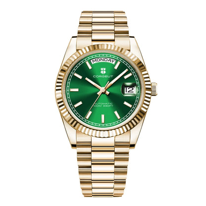 Luxury Corgeut 36MM Men Watch ST1644 Automatic Mechanical Wristwatch Sapphire Relogio Masculino 10BAR Day Swim dress Watches