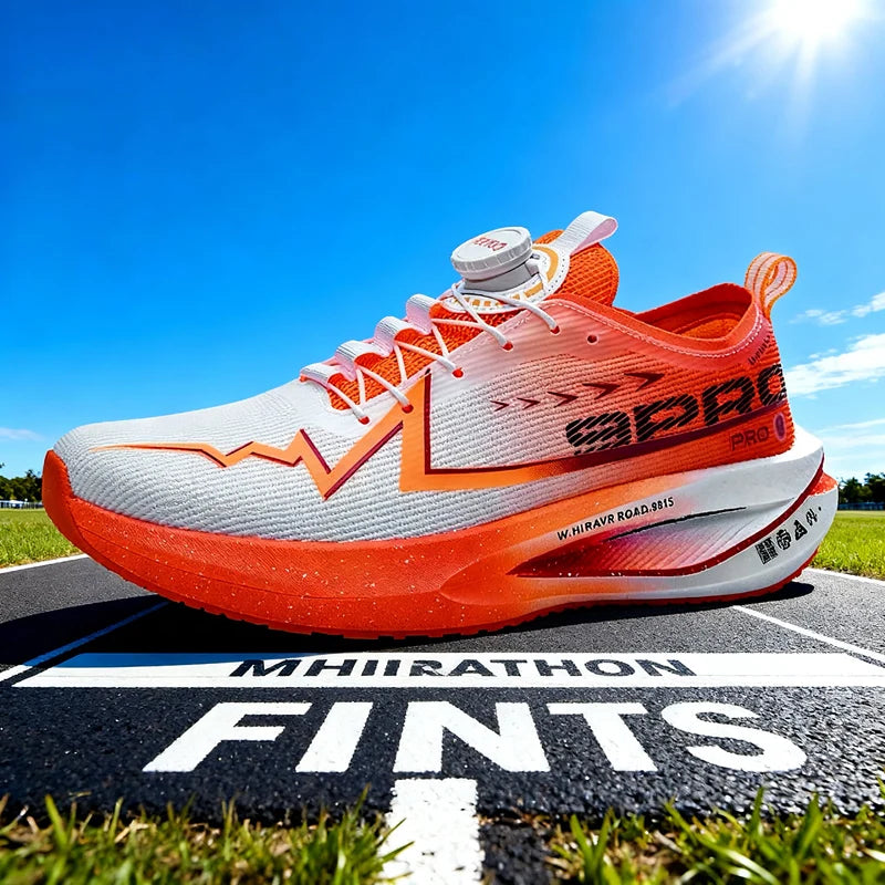 Laufschuhe für Herren mit Carbonplatte, Spezial-Sportschuhe, atmungsaktiv, leicht, bequeme rutschfeste Marathon-Sneaker für Damen