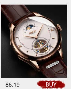 Luxury Brand Switzerland LOBINNI Perpetual Calendar Automatic Mechanical Men's Watches Sapphire Multi-function Clock L13019-8