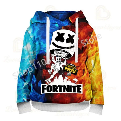 Sweatshirts com Capuz Llama Battle Royale F-Fortnited com Impressão 3D para Homem, Mulher e Criança, Rapaz e Rapariga, Pullover Streetwear Verde