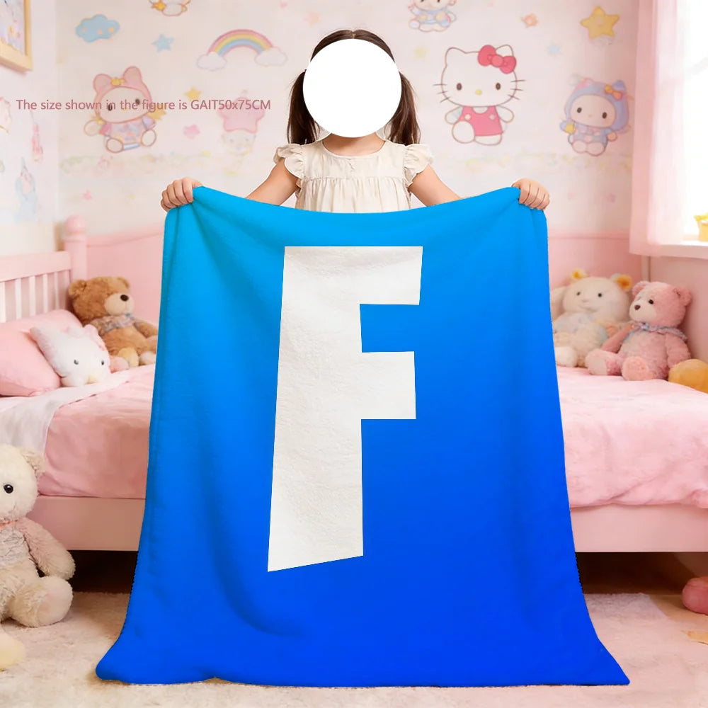 F-Fortnite Logo Game Blanket Soft Throw Blanket for Picnic Bed Sofa Home Bedroom Cozy Warm Comfortable