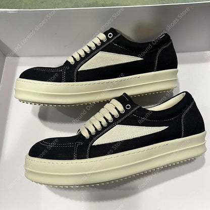 Casual shoes men low top quality denim lace-up thick sole luxury designer hip-hop dunk sport trainers women summer flat sneakers