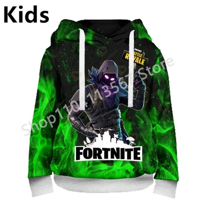 Sweatshirts com Capuz Llama Battle Royale F-Fortnited com Impressão 3D para Homem, Mulher e Criança, Rapaz e Rapariga, Pullover Streetwear Verde