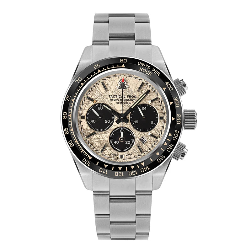 Tactical Frog Quartz Watch VS75 Solar Chronograph Sapphire 200m Waterproof Luxury Watch Luminous Quartz Movement 41mm Mens Watch