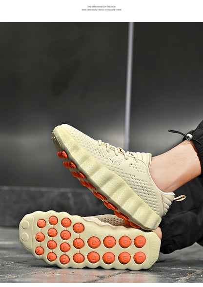 Comfortabele casual herensneakers met voetmassagetechnologie Ademende, lichtgewicht sportschoenen voor dames