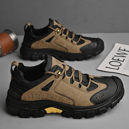 HIKEUP Comode scarpe da trekking da uomo, scarpe da uomo impermeabili con suola in gomma, scarpe da escursionismo resistenti all’usura e antiscivolo