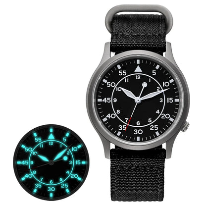 BERNY Titanium Men Quartz Watch AR Coating Sapphire Fashion Wristwatch Luminous VH31 Ultra-thin Wristwatch Waterproof 5ATM Watch