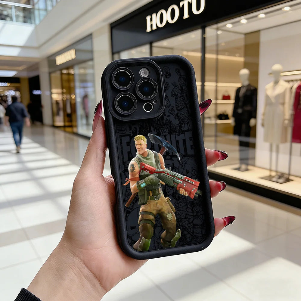 Game Fortnite Phone Case for iPhone 17e 17 16e 16 15 14 13 12 11 Air Pro Max Mini XR XS X 7 8 6 6s Plus Soft TPU Back Cover