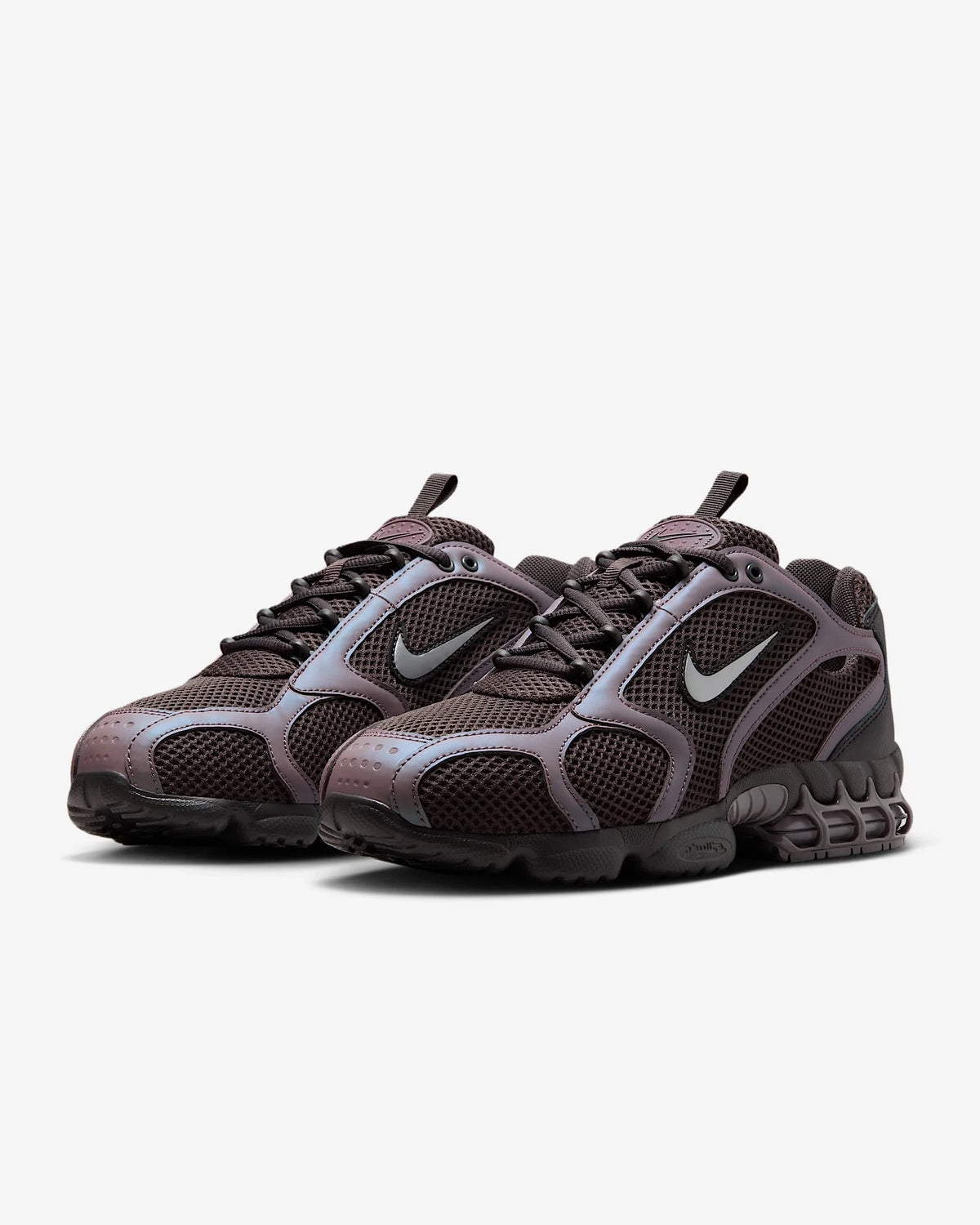 Nike Air Zoom Spiridon Cage 2 Scarpe casual unisex basse Abbigliamento sportivo Grigio e rosso Resistenti all'usura Calzature lifestyle CJ1288-600
