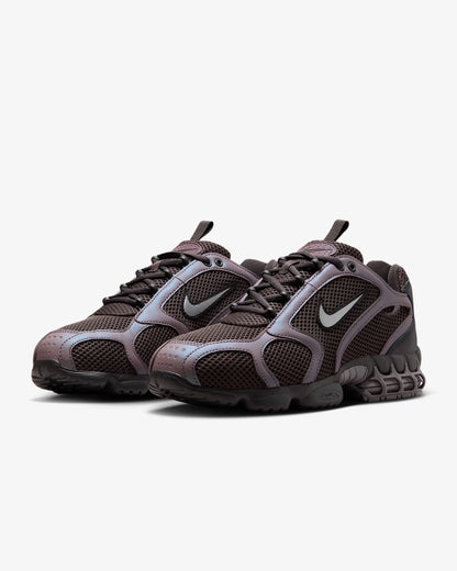 Nike Air Zoom Spiridon Cage 2 Scarpe casual unisex basse Abbigliamento sportivo Grigio e rosso Resistenti all'usura Calzature lifestyle CJ1288-600