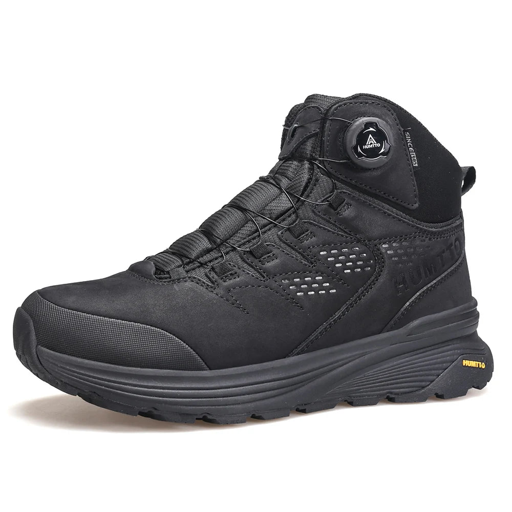 Pantofi din piele HUMTTO pentru bărbați, pentru iarnă, camping și activități în aer liber, pantofi sport pentru bărbați, bocanci de trekking respirabili, adidași antiderapanti pentru drumeții