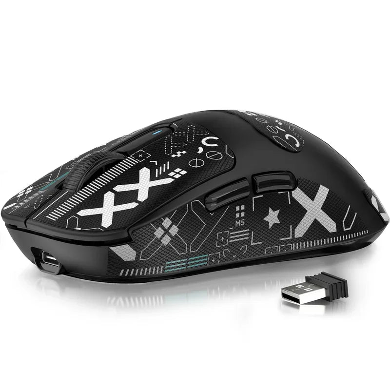 Ratón gaming inalámbrico ATTACK SHARK X3 PixArt PAW3395 49g SUPERLIGHT, BT/2.4G inalámbrico/con cable, 6 DPI ajustables hasta 26000