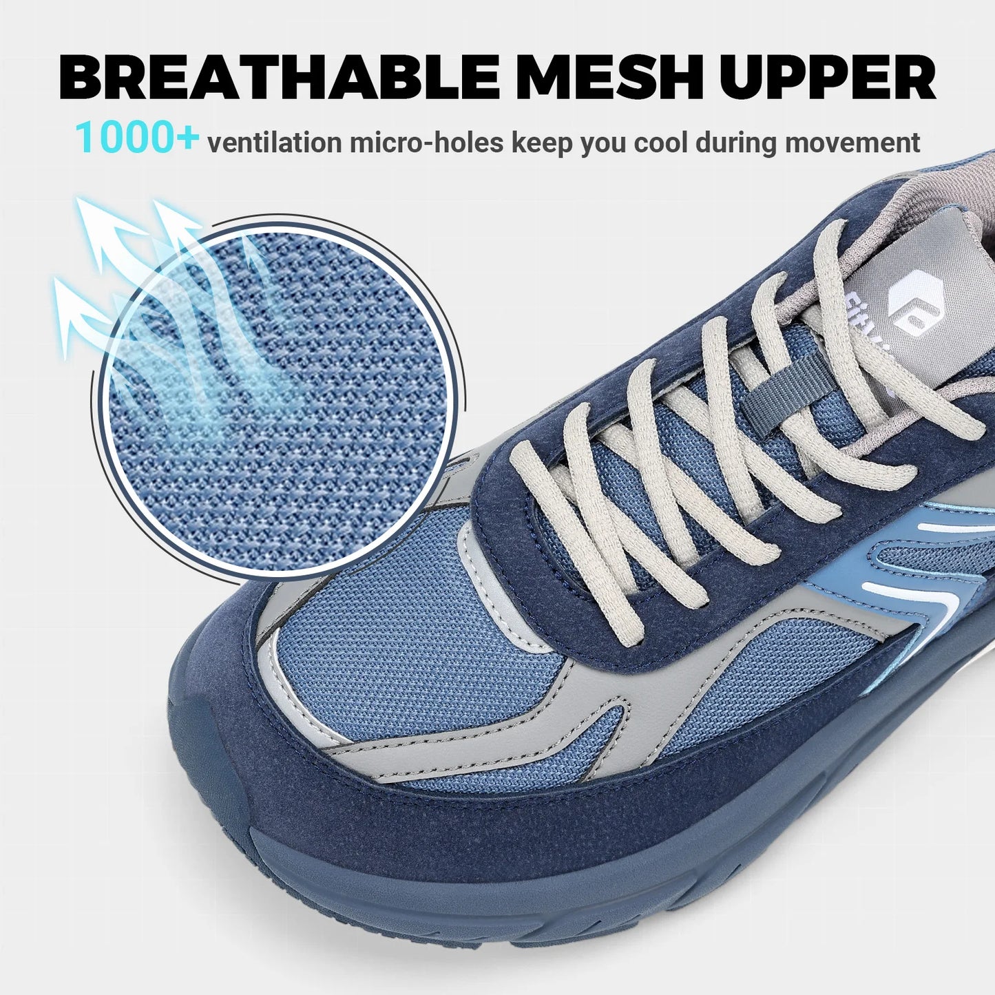 Fittington Wide Shoes for Men Casual Walking Sneakers Orthopedic Arch Support for Plantar Fasciitis Neuropathy