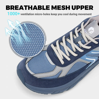 Fittington Wide Shoes for Men Casual Walking Sneakers Orthopedic Arch Support for Plantar Fasciitis Neuropathy