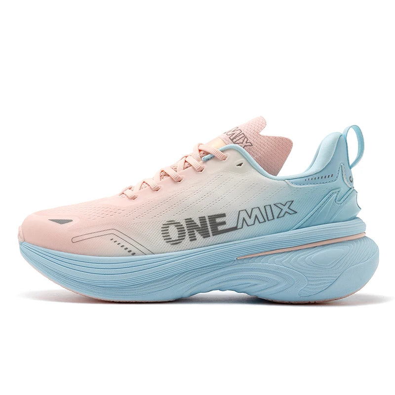 ONEMIX Nieuwe jogging- en hardloopschoenen voor dames en heren, lichte sneakers, wegschoenen, slijtvaste modieuze sportschoenen, fitnessschoenen