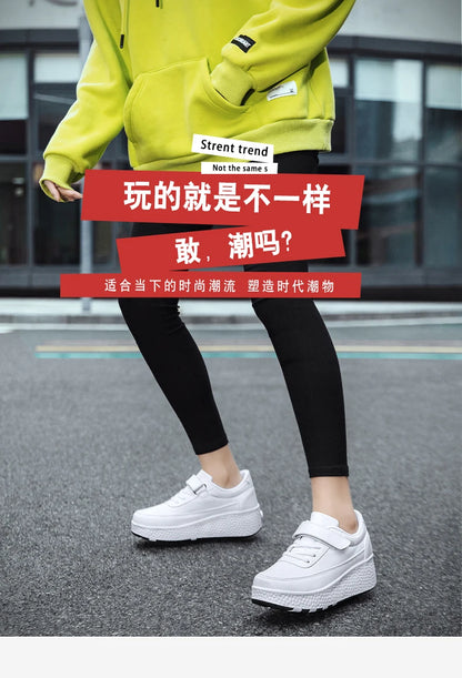Fashion Flashing Roller Skates Shoes High Quality Roller Skates Boys and Girls Size 27-43 Wheel Sneakers