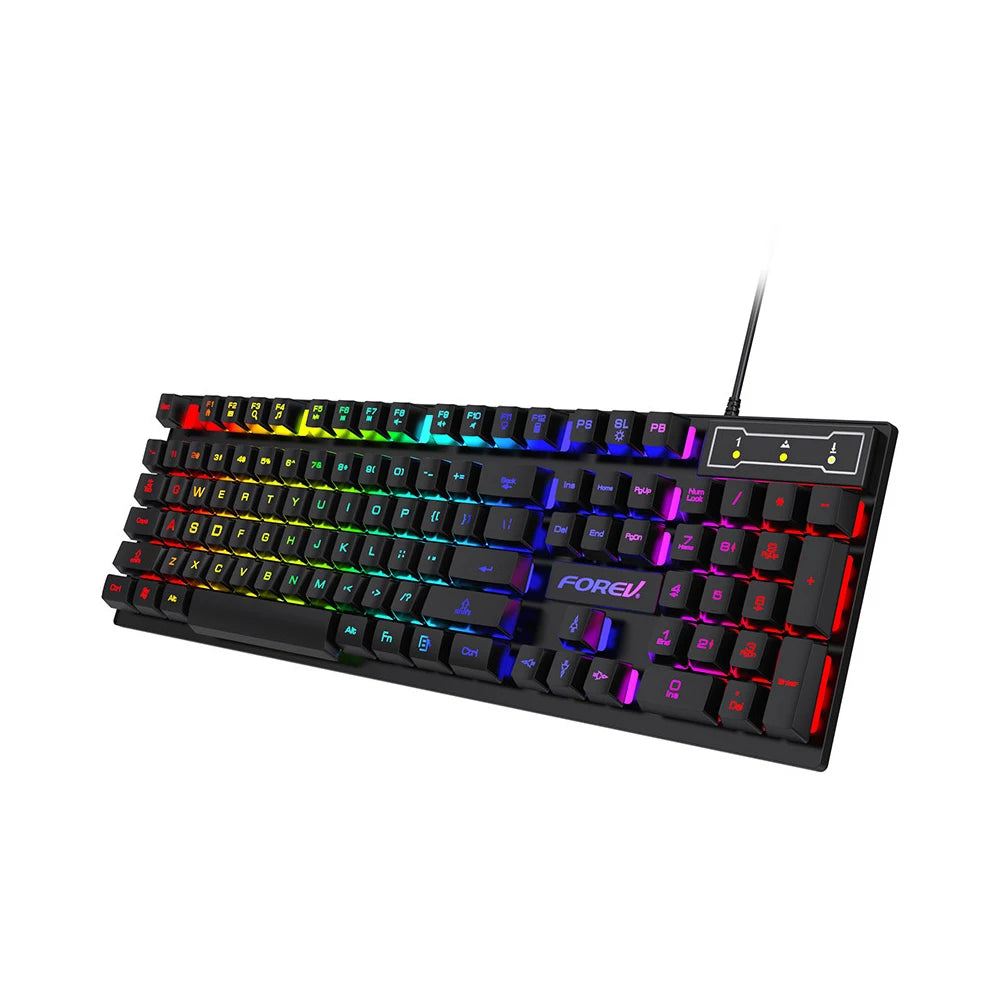 104 Keys USB Wired Keyboard RGB Mechanical Gaming Keyboard Ergonomic Esports Keyboard Computer Accessory for Laptop Macbook