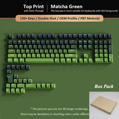 133+ Keys OEM Profile Gradient Keycaps For Cherry MX Switch Mechanical Gamer Keyboard PBT backlit RGB Keycap ISO Layout Key caps