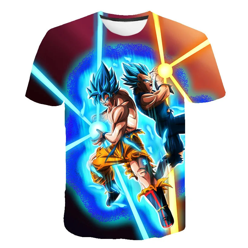 Dragon Ball T Shirt Kids Tops Tee Anime Figures Son Goku Super Saiyan T-shirt Boys T-shirts Children Clothes Summer Short Sleeve