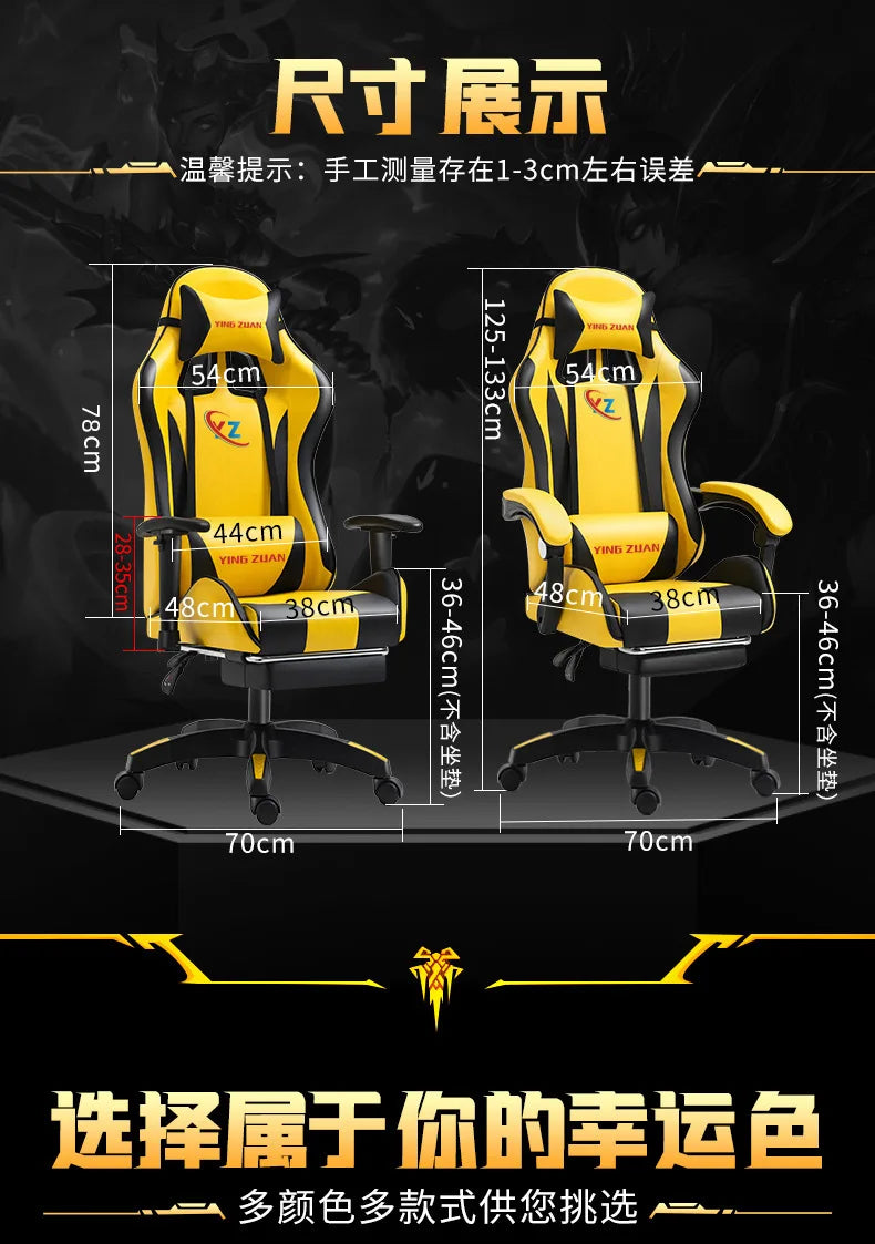 Gaming Chair for Computer Desk Office Home Use Ergonomic High Back Mesh Reclining PC Chair with Lumbar Support and Adjustable