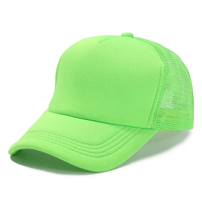 Unisex Cheaper 5 Panel Trucker Hat For Adult Summer Net Baseball Cap Men Women Blank Mesh Adjustable Sun Hat Visor