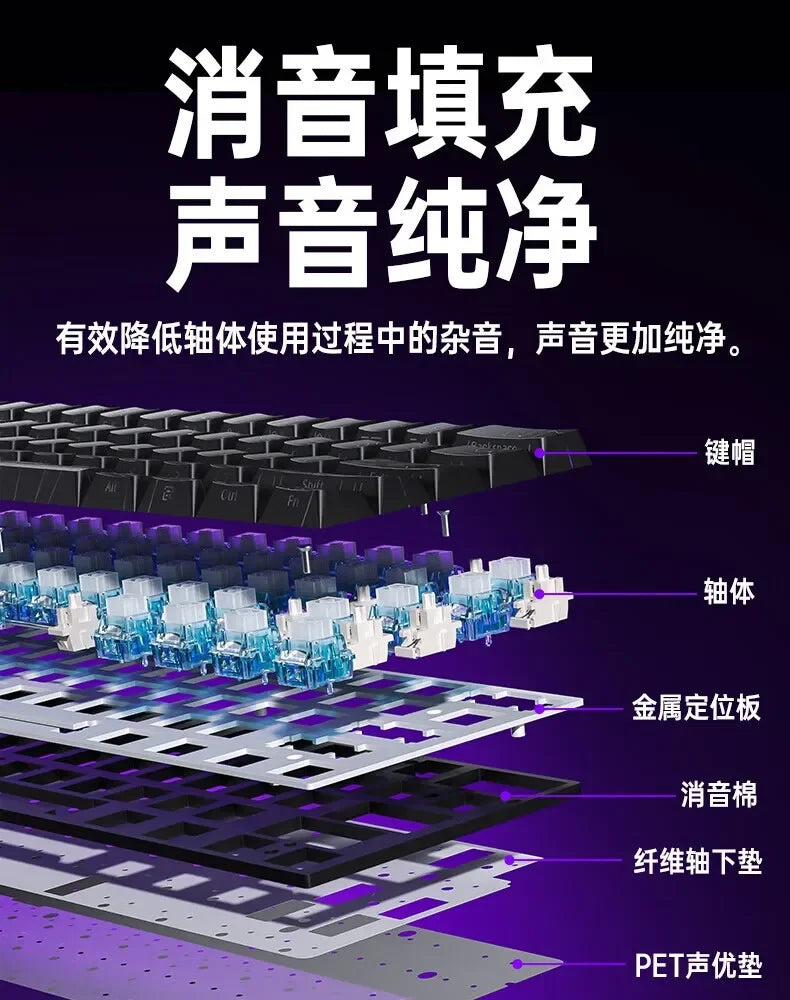 AULA Mini60 HE Magnetic Switch Keyboard RGB Tri-Mode Wireless Mechanical Keyboard, 8000Hz Gaming Keyboard with 0.01mm Rapid Trigger, Bluetooth, 2.4GHz & USB-C