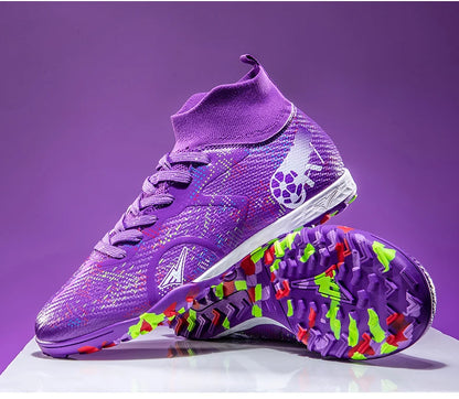 New Men's Football Boots Training Soccer Shoes Breathable Grass Cleats Match Long Spikes Indoor Sneakers Ultralight Drop Shipping