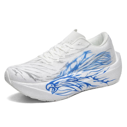 Scarpe da running 2026 con nuovo motivo Eagle, piastra in carbonio, scarpe sportive da maratona ultraleggere, traspiranti e ammortizzate per allenamento di corsa