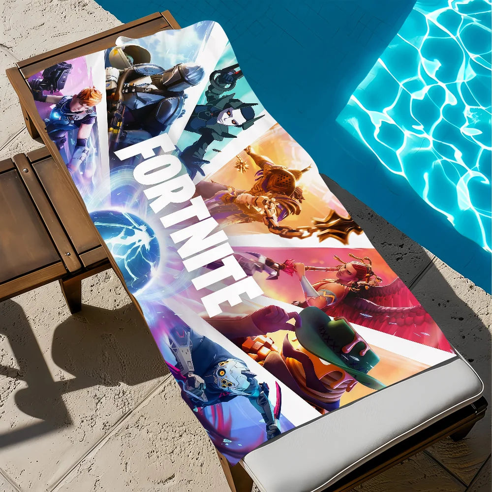 Strandtuch Badetuch schnelltrocknend leicht tragbar F-FORTNITES-ES Sauna Camping Schwimmen Game Pool Reise