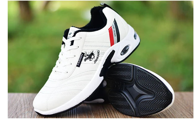 Pánské kožené tenisky Ležérní univerzální obuv Outdoorová protiskluzová běžecká obuv Módní pánské tenisky Zapatos Homme