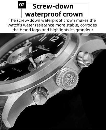 ADDIESDIVE 2025 New Panda Eye Men's Watches Retro Luxury VK64 Quartz Watch For Men Sport Chronograph 100M Waterproof Luminous