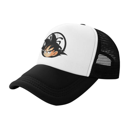 Dragon Ball Kid Buu Trucker Cap Unisex Hats Sun Caps Trucker Cap Adjustable Polyester Mesh Baseball Cap Summer