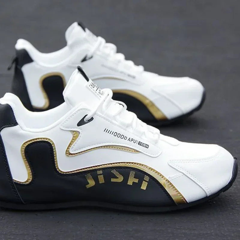 Sneakers da uomo in pelle PU impermeabili, scarpe sportive casual, scarpe da tennis leggere, traspiranti, piatte e antiscivolo, Zapatillas Hombre
