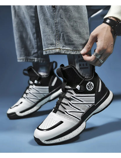 2024 New Dragon B Style Orange Men's Basketball Shoes Size 38-44 Air Cushioning Sport Sneakers Mesh Breathable Training Shoes