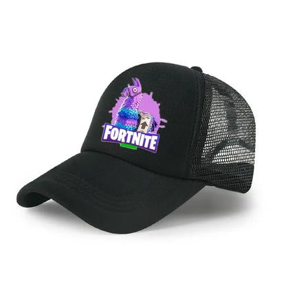 Fortnite Baseball Cap Cartoon Game Printed Hat Kids Summer Breathable Mesh Hat Adjustable Peaked Cap Children’s Birthday Gift