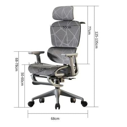 OEING High Back Ergonomic Office Chair with 3D Headrest, Adjustable Lumbar Support, 3D Armrests, Reclining Computer Gaming Chair