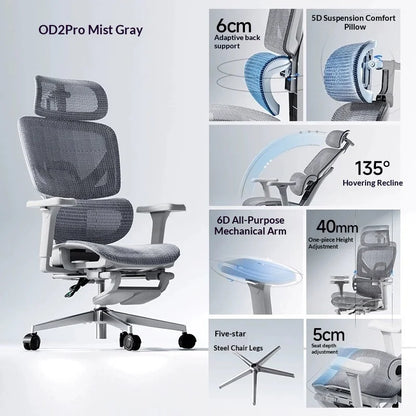 Office Mesh Chair Ergonomic Executive Computer Gaming Furniture Modern Swivel Rolling Adjustable Silla Gaming Ergonomic Chair