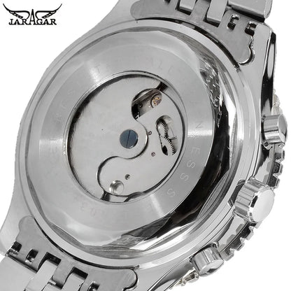Jaragar 50MM Automatic Mechanical Watch for Men, Multifunctional, Date Month Week Display, 3ATM Waterproof, Business Casual Style