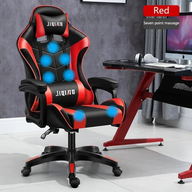 Ergonomic swivel chair Massage Recliner gamer chairs High quality gaming chair RGB light office chair gamer computer