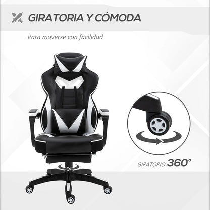 Vinsetto Ergonomic Racing Chair Reclining Backrest 65X70X118.5-126.5Cm